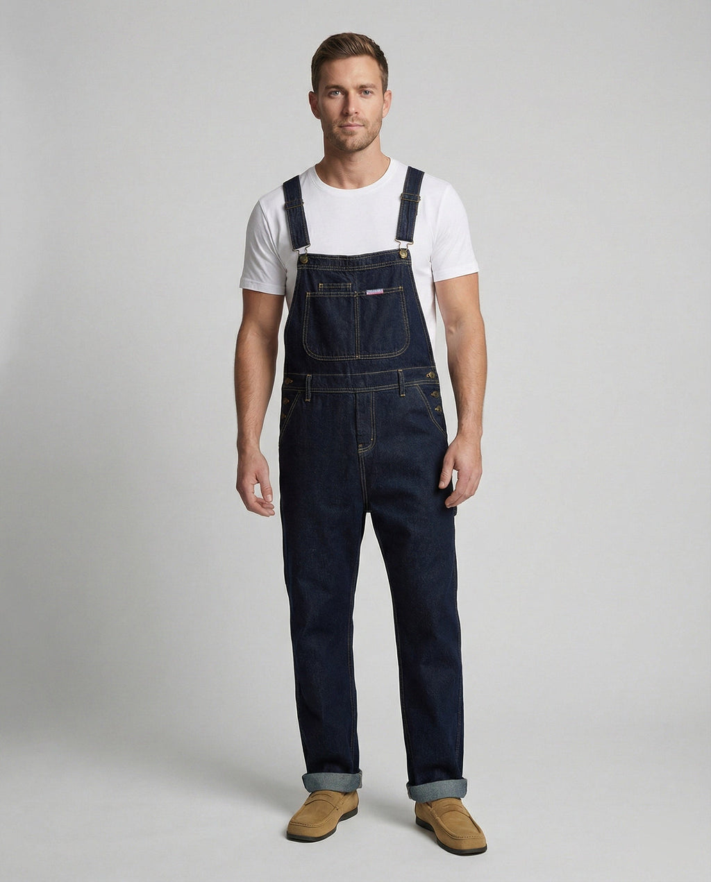 Herren Jeans Latzhose Denim
