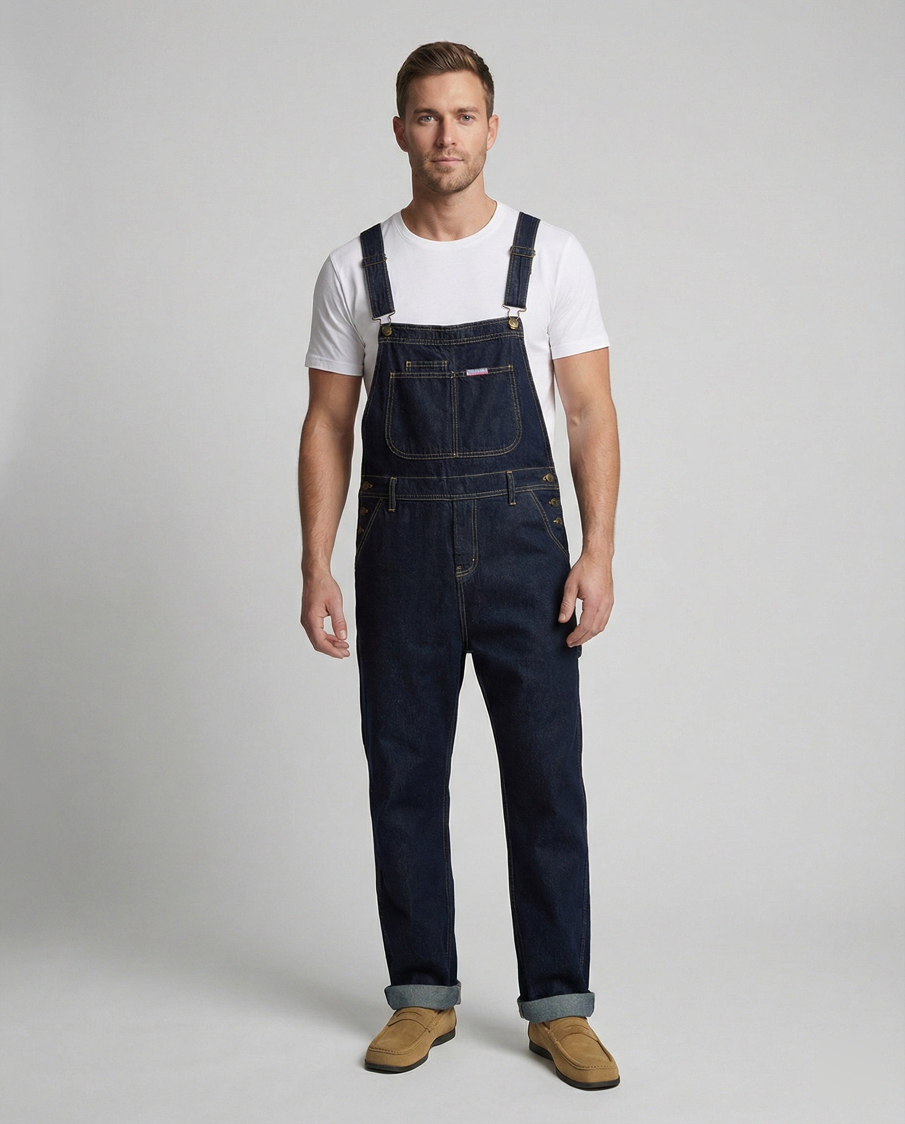 Herren Jeans Latzhose Denim