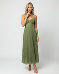 ShopNory | Midi Ärmellos Kleid Mit Gefälteltem Tüll-Bustier