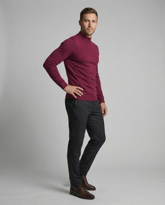 Herren eleganter Pullover mit Stehkragen