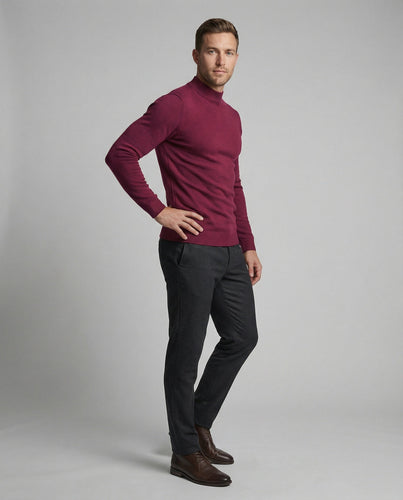 Herren eleganter Pullover mit Stehkragen