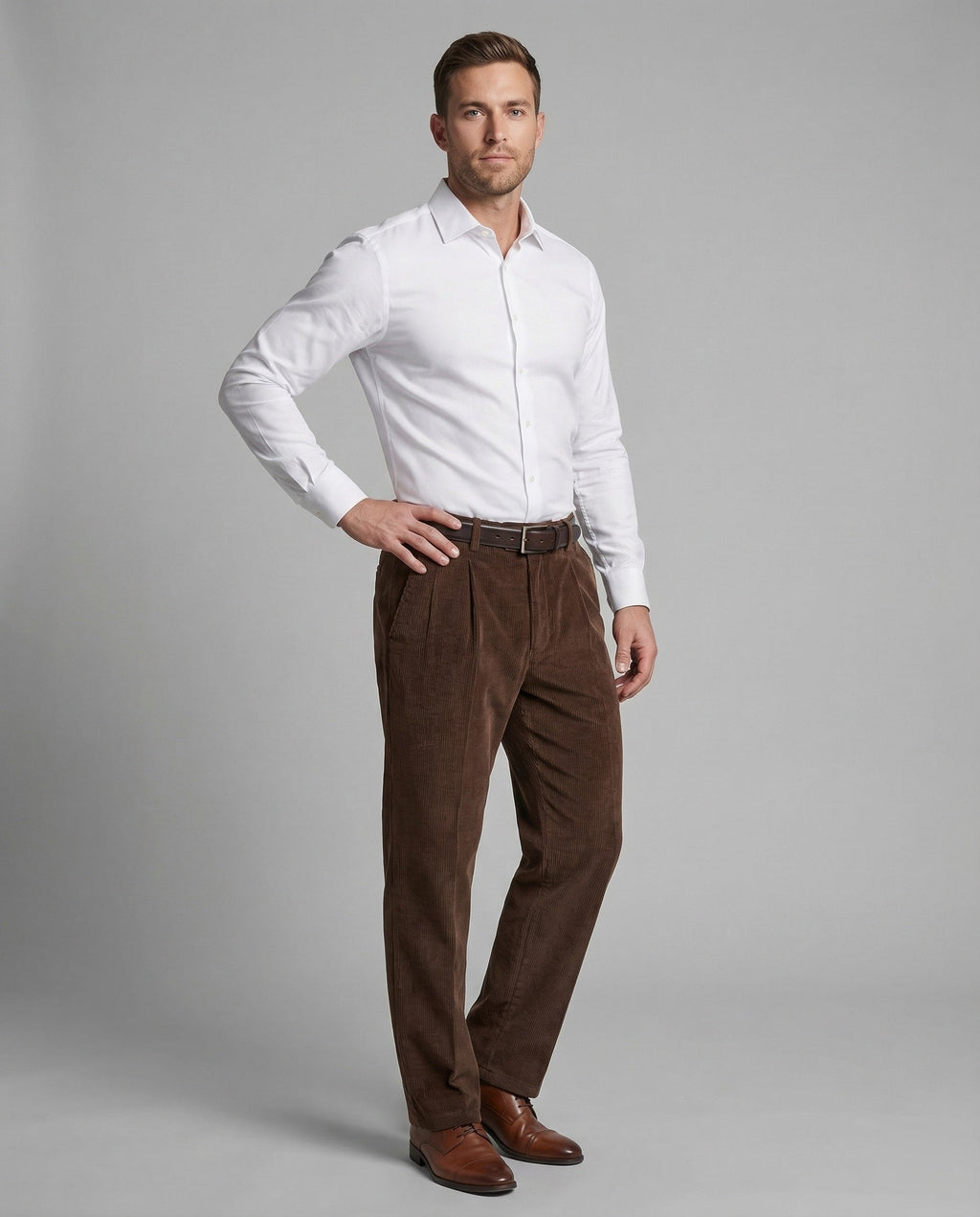 Herren Feincordhose mit Gürtelschlaufen