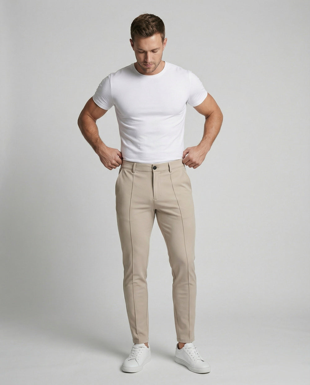 Herren Chinohose Slim Fit mit Stretch