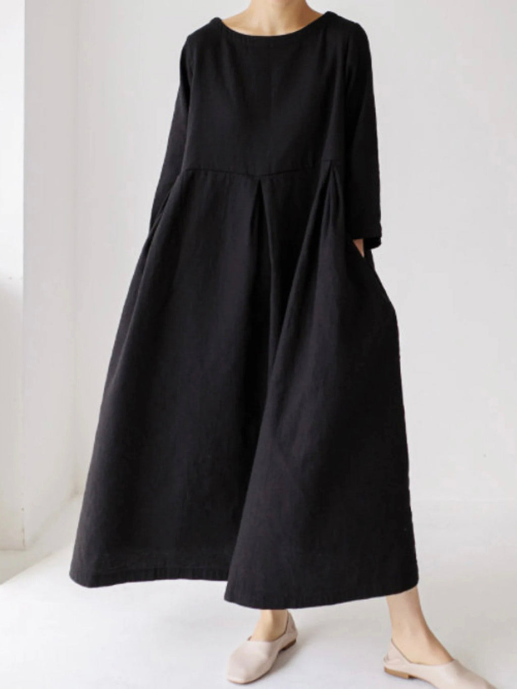 Lockeres kleid mit Seitentaschen