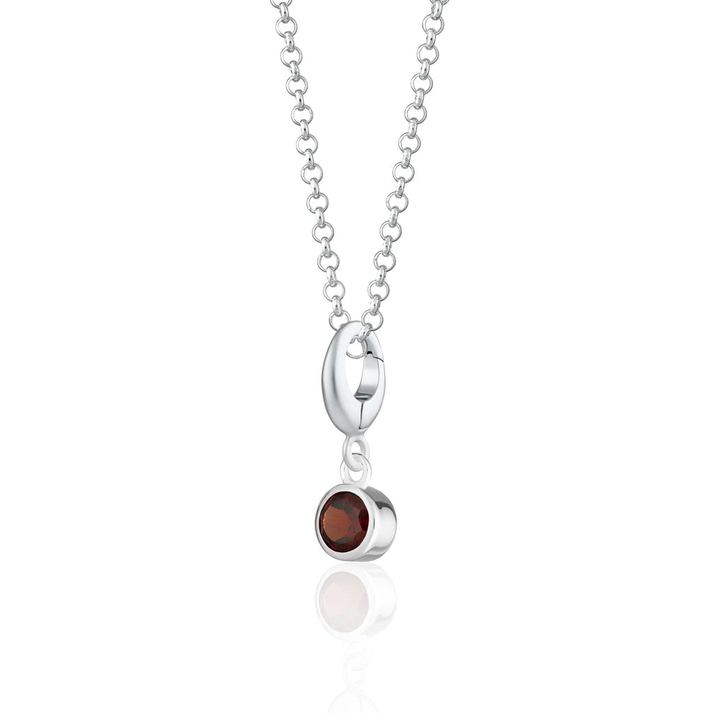 Januar Geburtsstein Charm Halskette (Granat) | Shop Nory