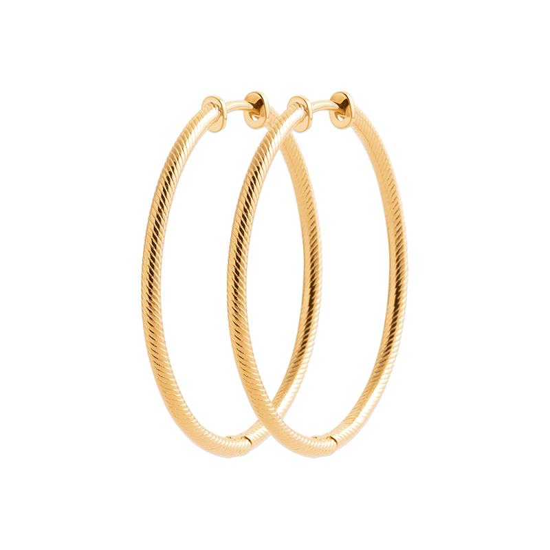 Gedrehte Creolen - 18K vergoldet | Shop Nory