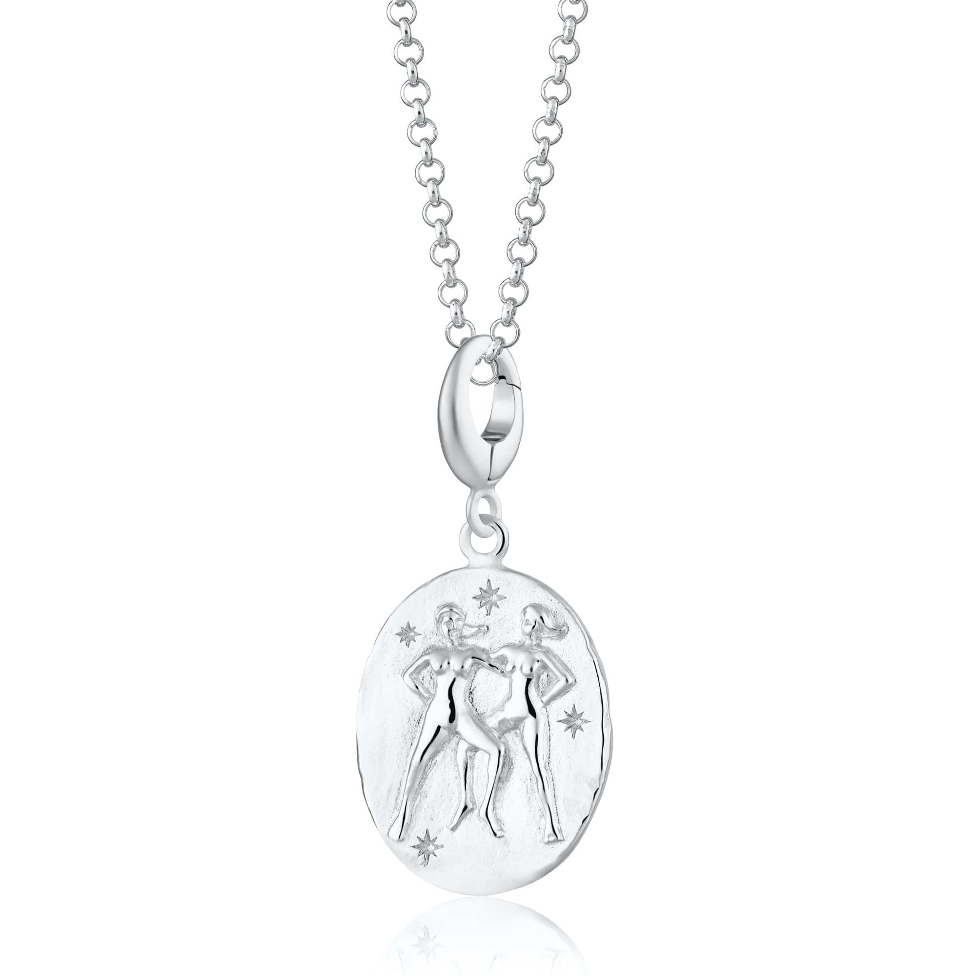 Silber Zwillinge Sternzeichen Charme Halskette | Shop Nory