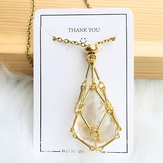 Kette mit Kristallhalter Anhänger  | Shop Nory