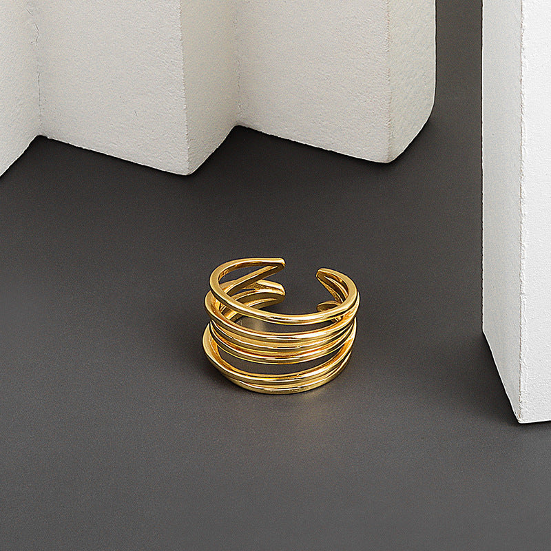Geometrischer Mehrschichtiger Einfacher Ring | Shop Nory