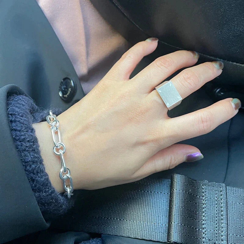 Geometrischer Rechteckverstellbarer Ring | Shop Nory