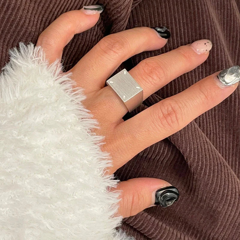 Geometrischer Rechteckverstellbarer Ring | Shop Nory