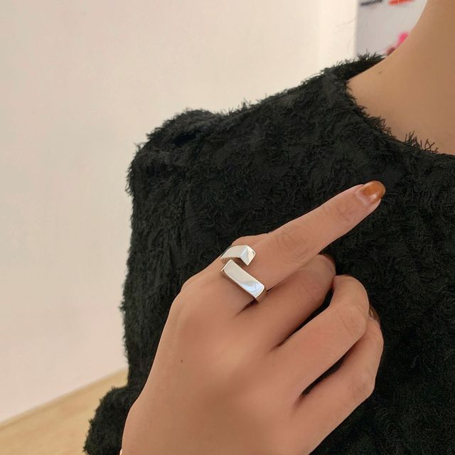 Geometrischer Rechteck-Hug-Verstellbarer Ring | Shop Nory