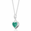 Silber geometrische türkis Herz Anhänger Halskette | Shop Nory
