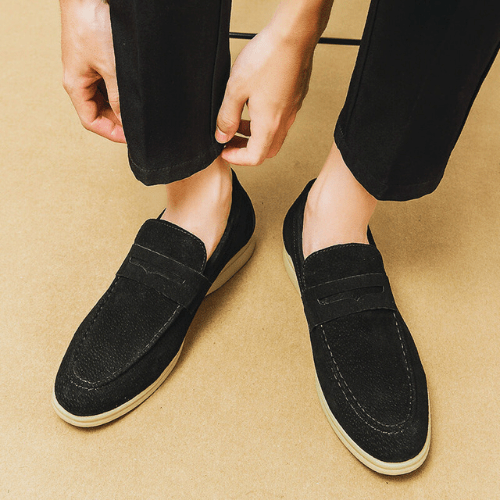 Slipper Herren Klassische Loafers Herren Luxuriöse Verarbeitung Echtes Leder