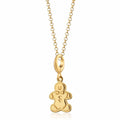 Gold Lebkuchenmann Keks Charm Halskette | Shop Nory