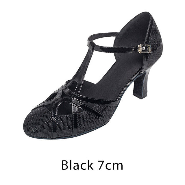 Salsa Tanzschuhe Damen Latein Tanzschuhe 7Cm