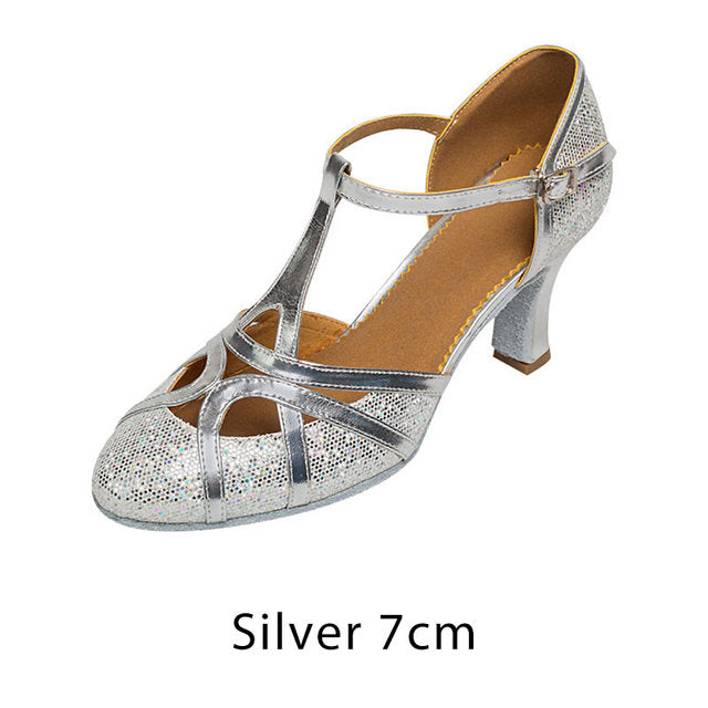 Salsa Tanzschuhe Damen Latein Tanzschuhe 7Cm