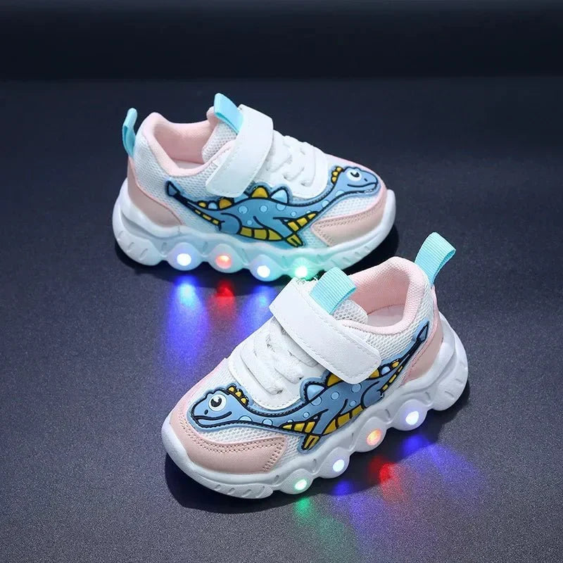 Leuchtende Dino Sneaker