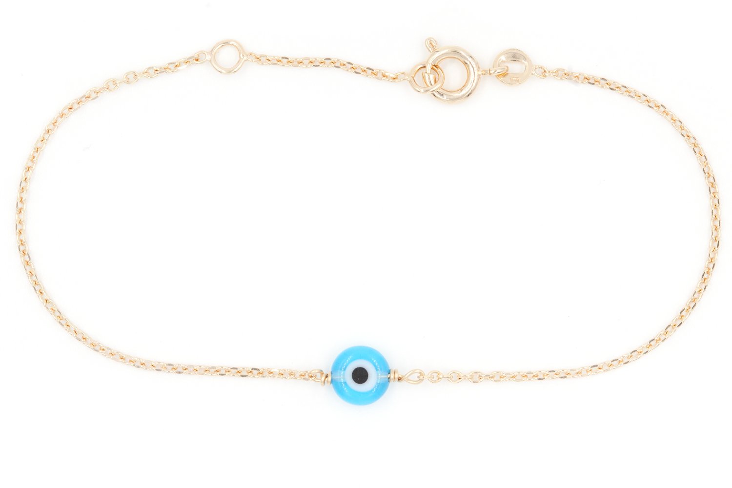 Vergoldetes Glücksarmband mit blauem Auge – Schutz und Eleganz in einem Schmuckstück | Shop Nory