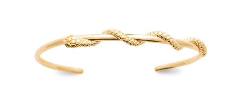 Vergoldetes Armband mit ineinandergreifendem Schlangenmotiv – Symbolische Eleganz | Shop Nory