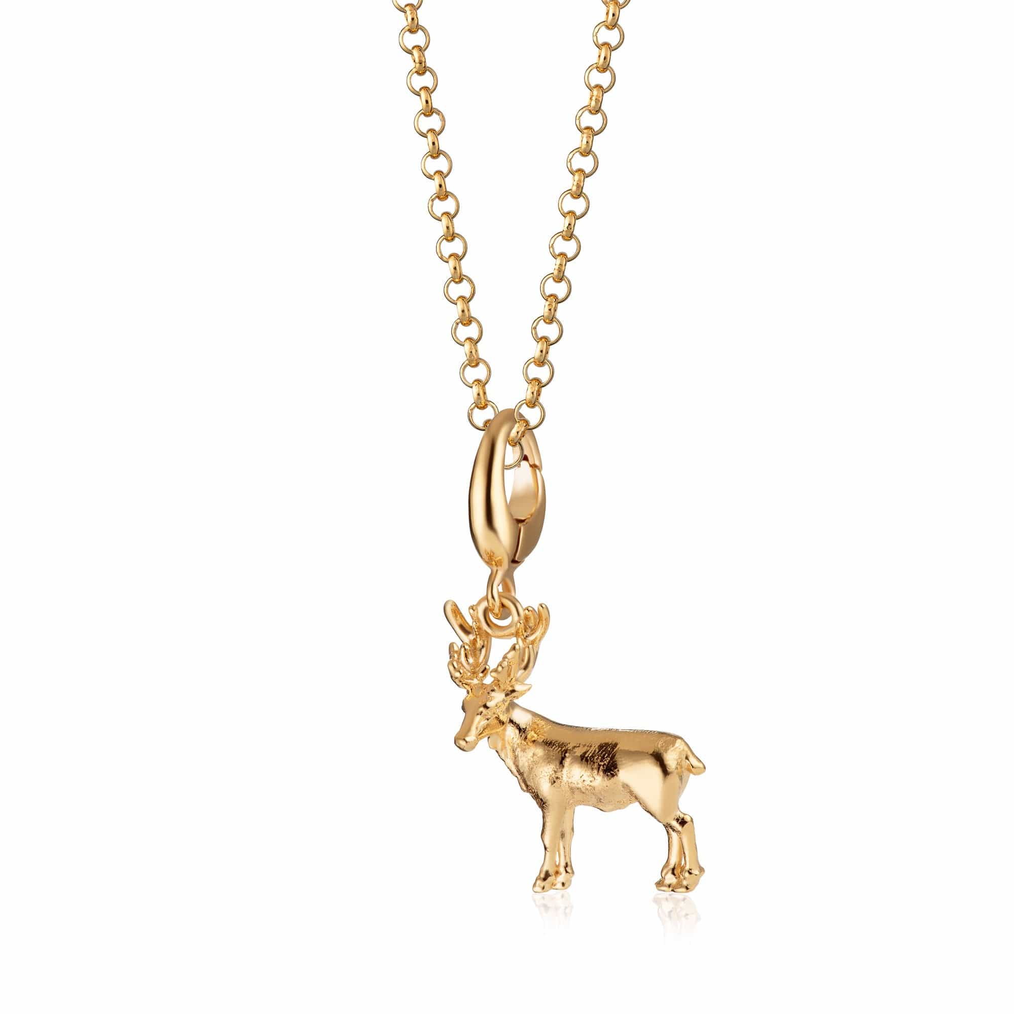 Gold Weihnachtsrentier Charm Halskette | Shop Nory