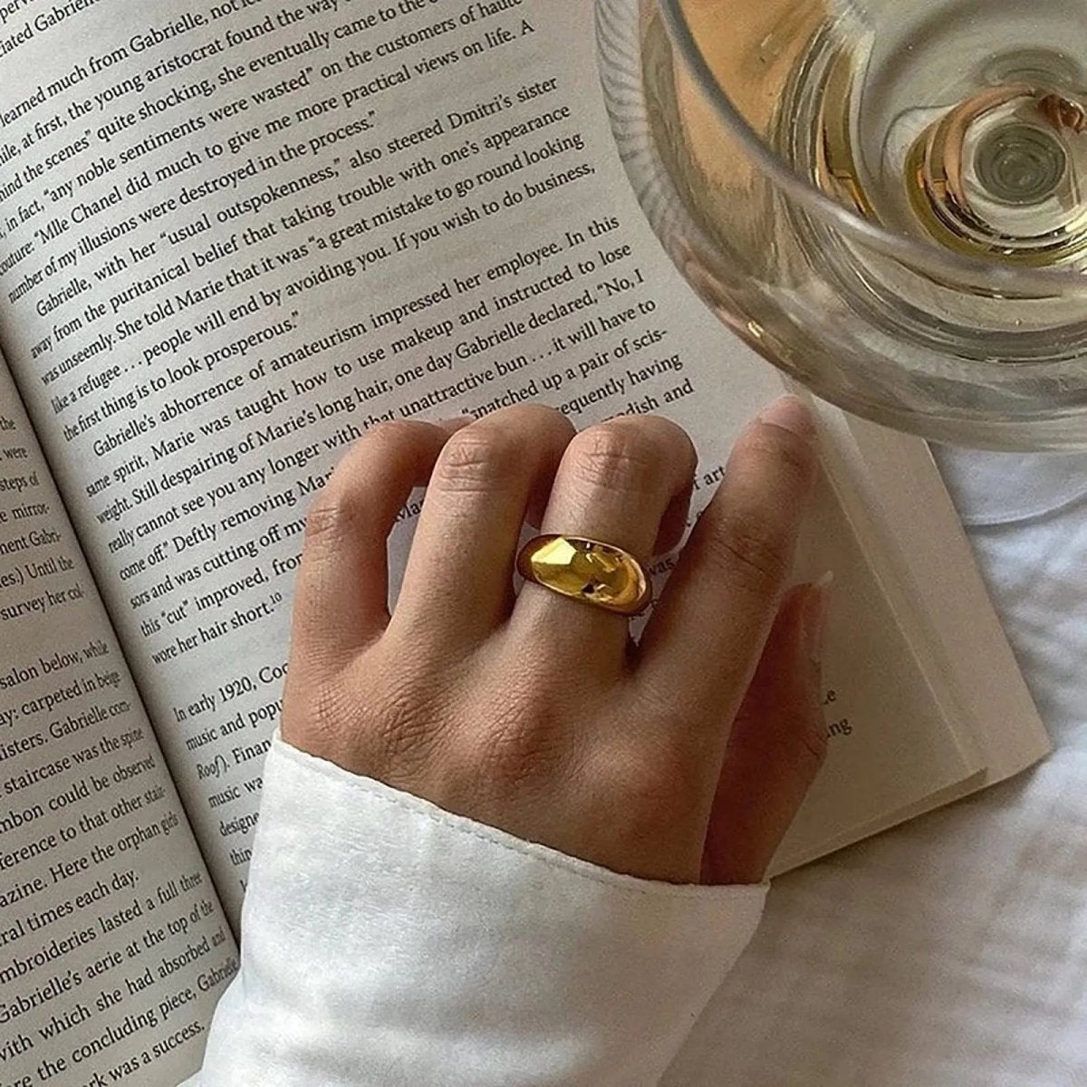 Gold Chunky Dome Ringe Größe 6 bis 9 | Shop Nory