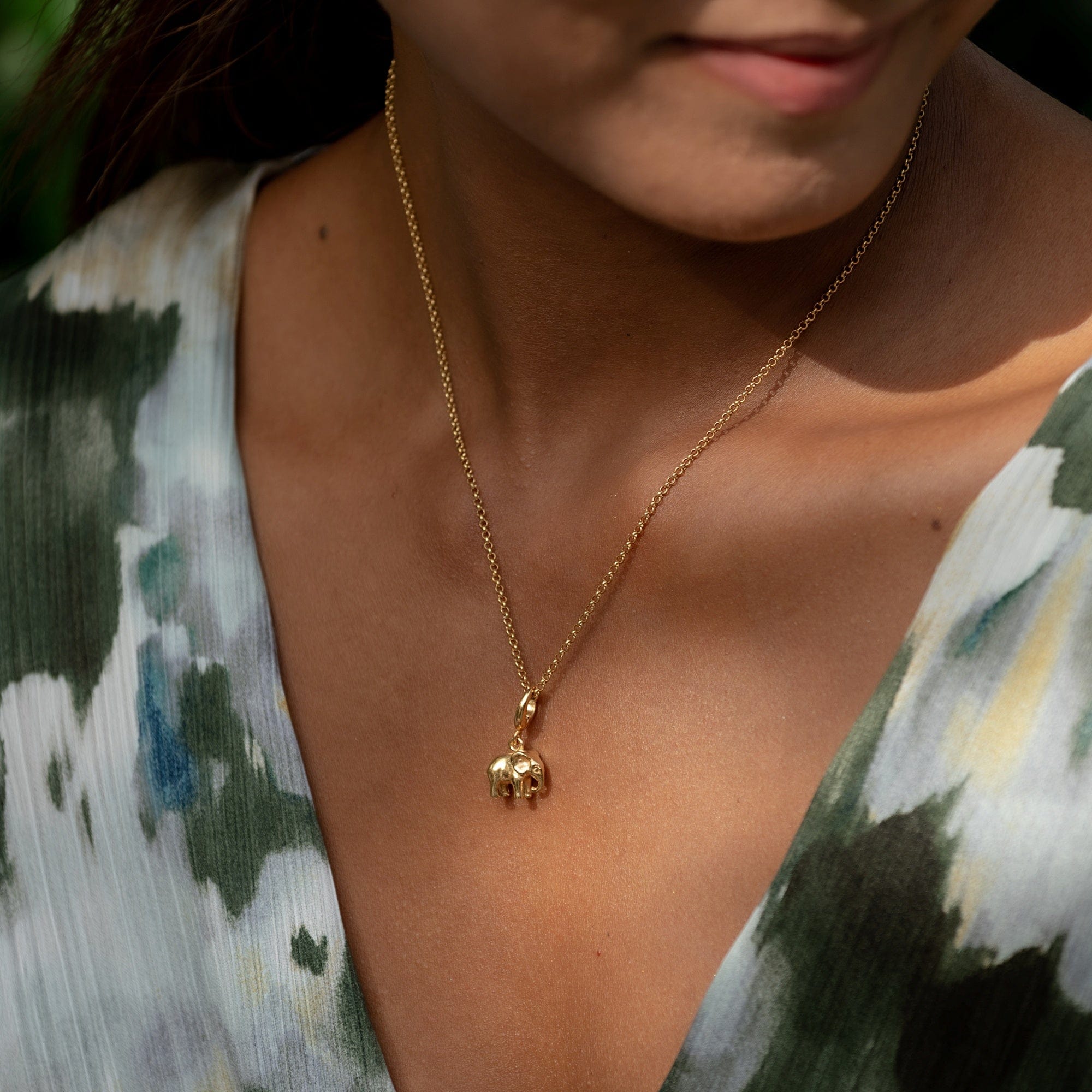 Goldene Elefanten-Anhänger-Halskette | Shop Nory