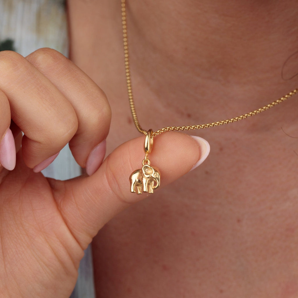 Goldene Elefanten-Anhänger-Halskette | Shop Nory