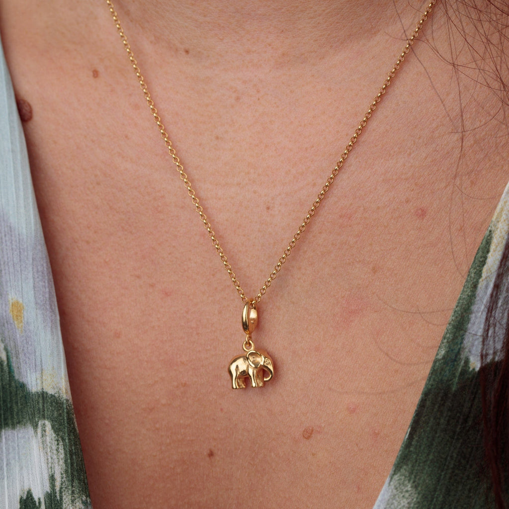 Goldene Elefanten-Anhänger-Halskette | Shop Nory
