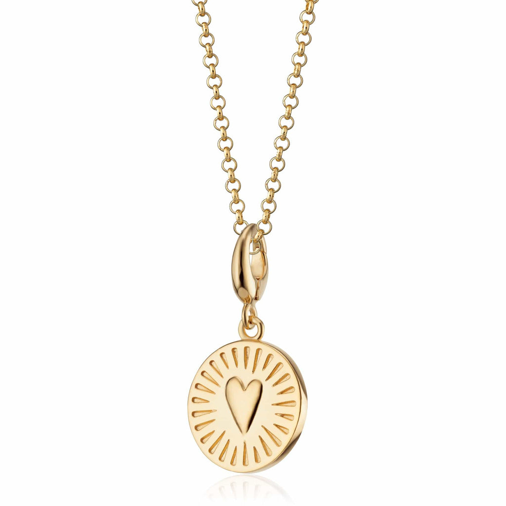 Gold Du hast mein Herz Charm Halskette | Shop Nory
