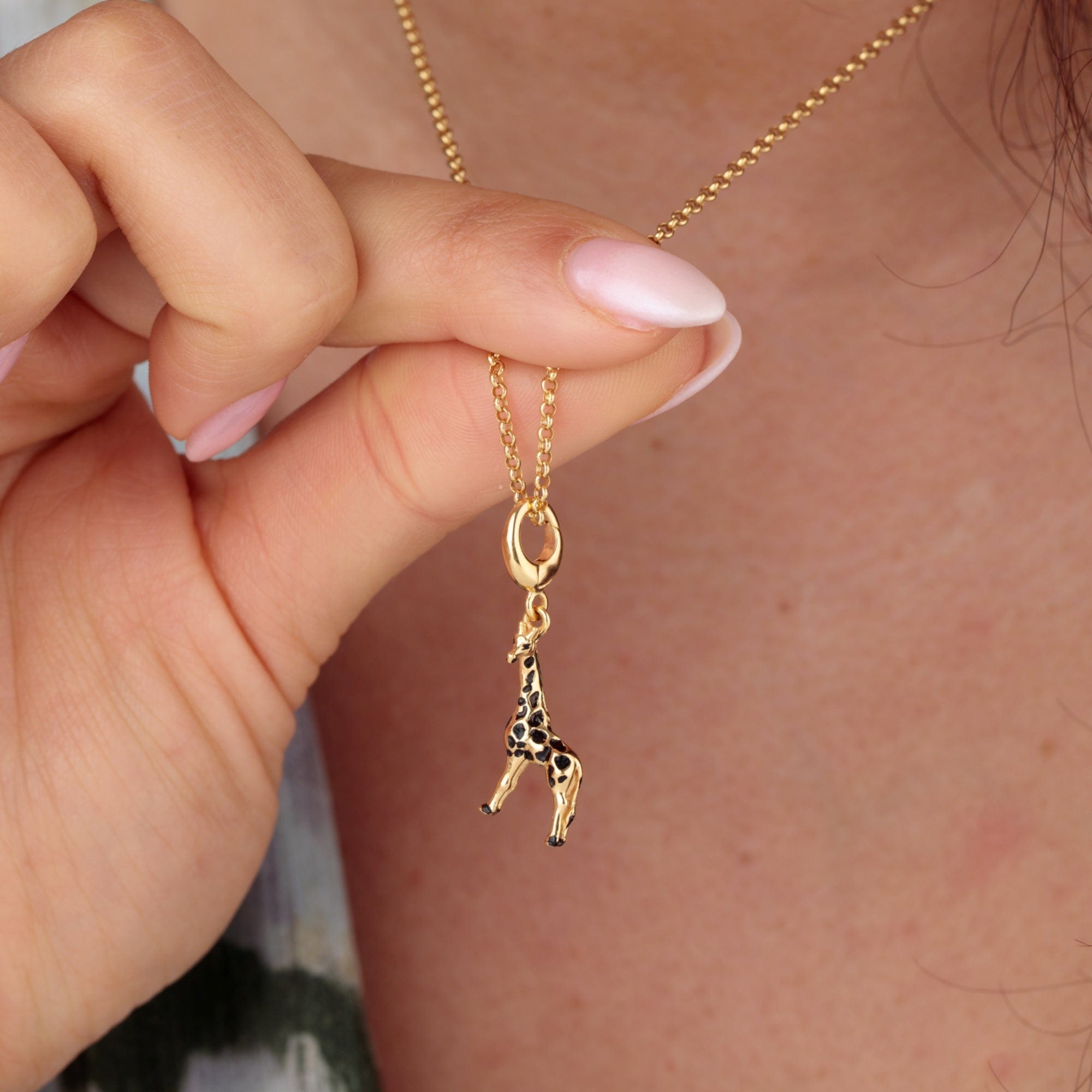 Goldenes Giraffe Charm Halskette | Shop Nory