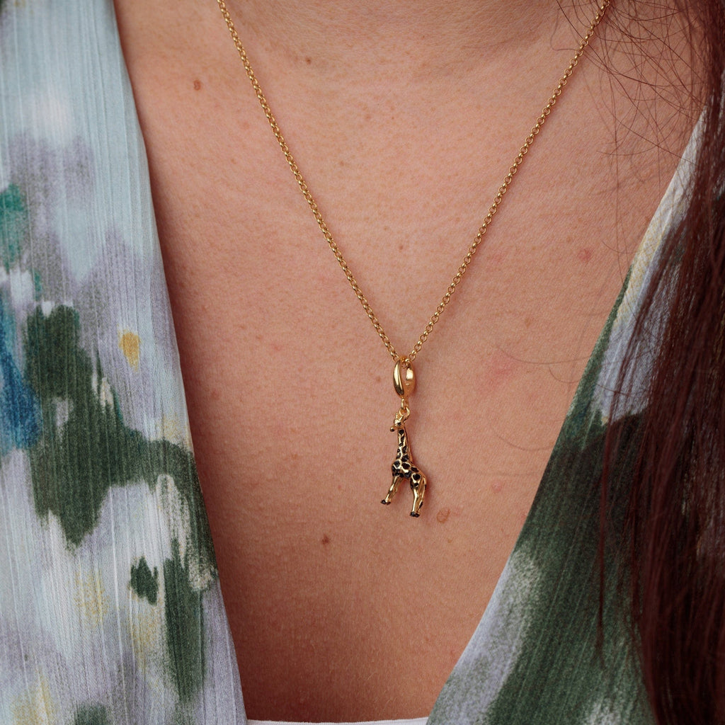 Goldenes Giraffe Charm Halskette | Shop Nory