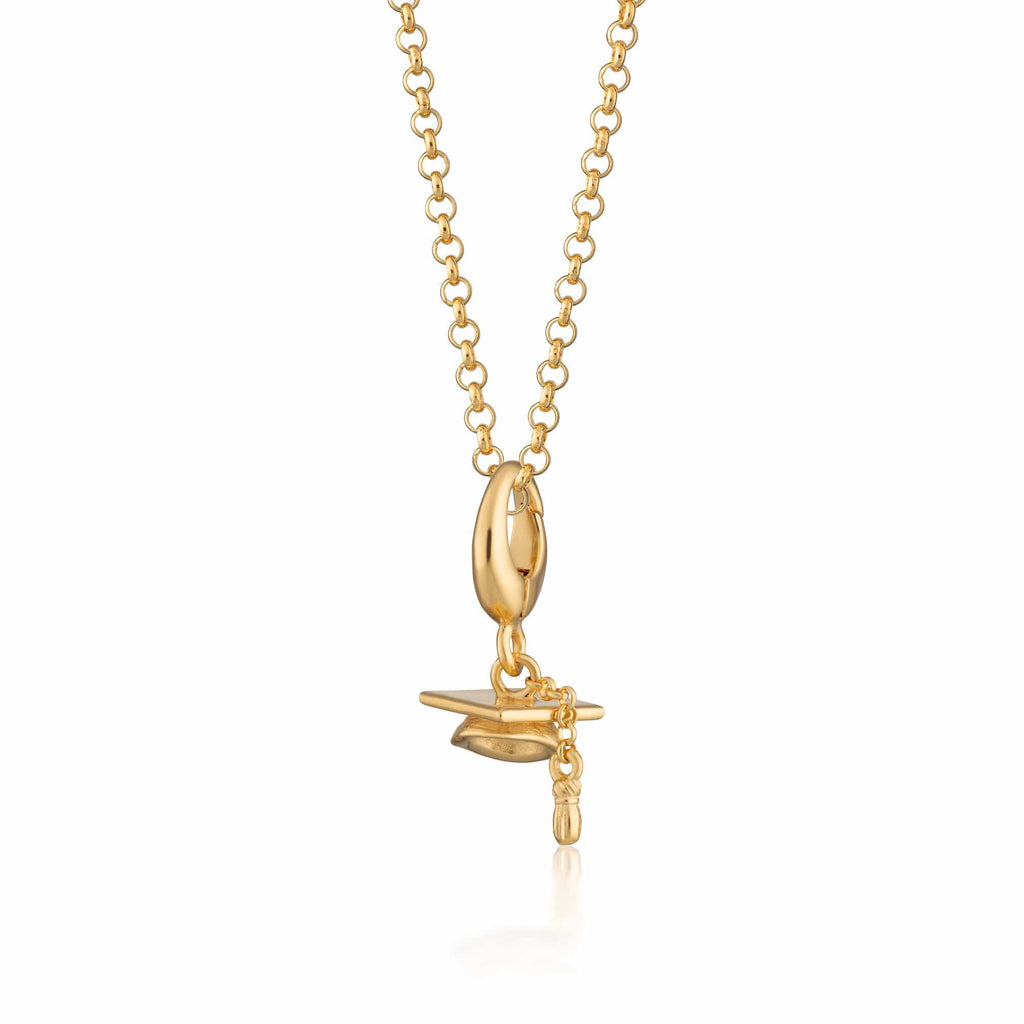 Gold Abschlussmütze Charme Halskette | Shop Nory