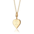 Gravierte Goldherz Charm Halskette (Mittel) | Shop Nory