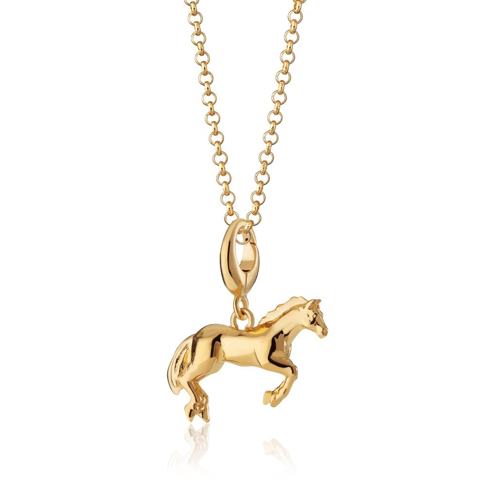 Gold Pferdecharme Halskette | Shop Nory