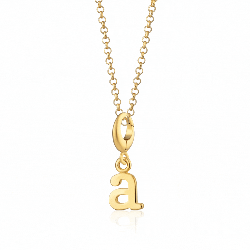 Goldbuchstaben Charm Halskette | Shop Nory