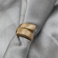 Gold Matte Quadrat Rund Interact Ring | Shop Nory
