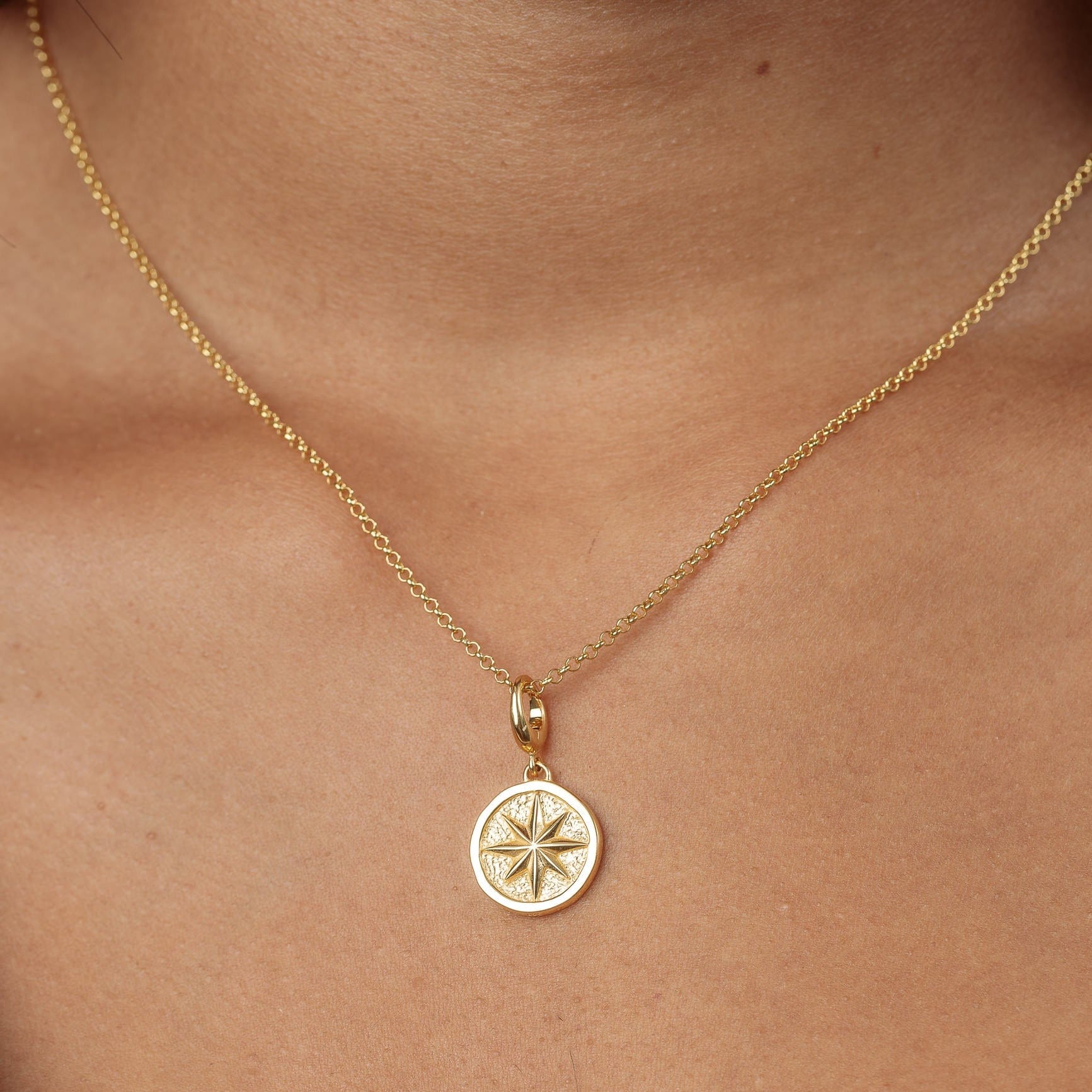 Gold North Star Charm Halskette | Shop Nory