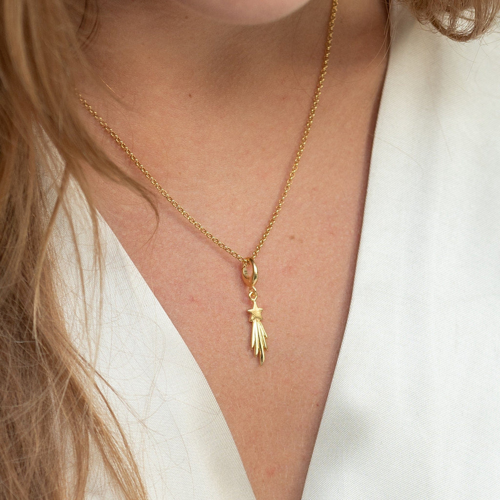 Gold Shooting Star Charm Halskette | Shop Nory