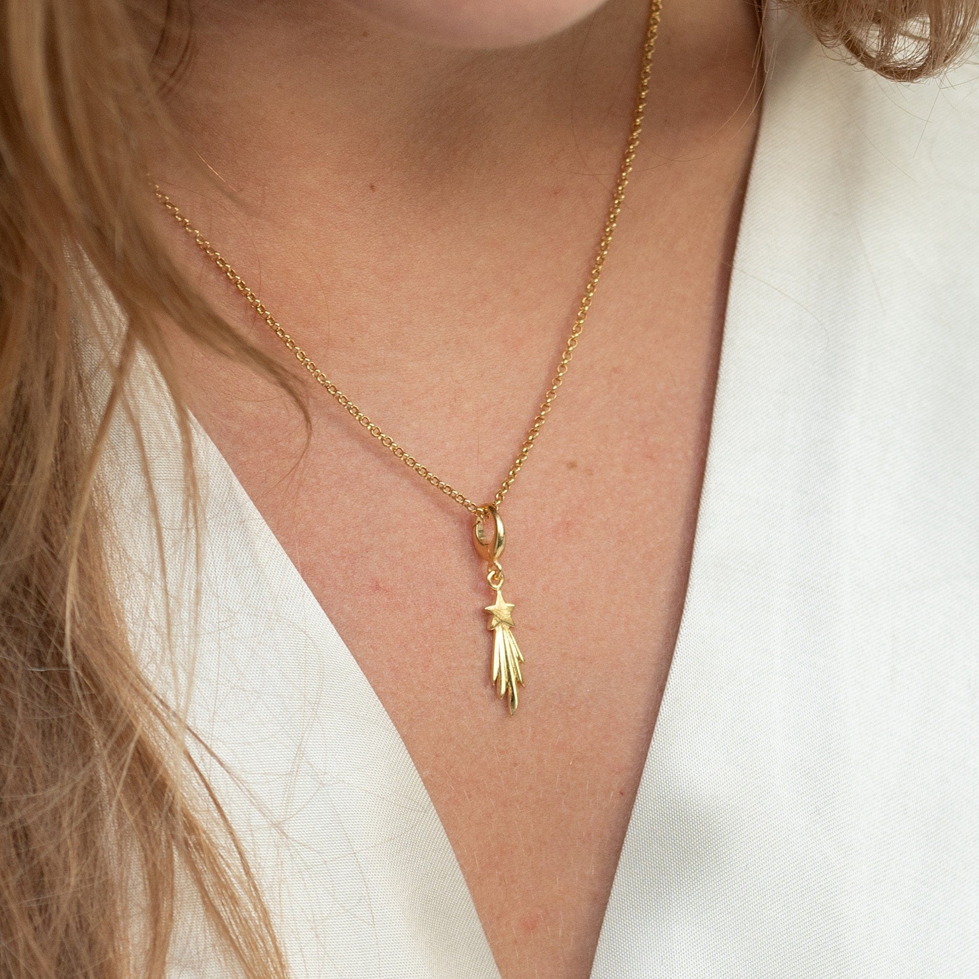 Gold Shooting Star Charm Halskette | Shop Nory