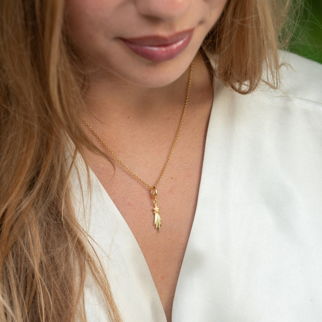 Gold Shooting Star Charm Halskette | Shop Nory