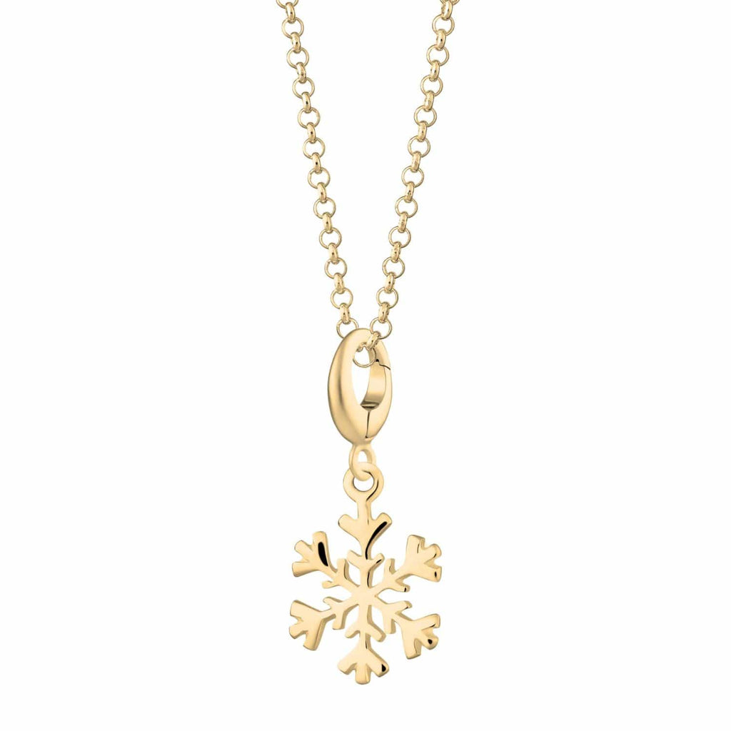 Gold Schneeflocken Charm Halskette | Shop Nory