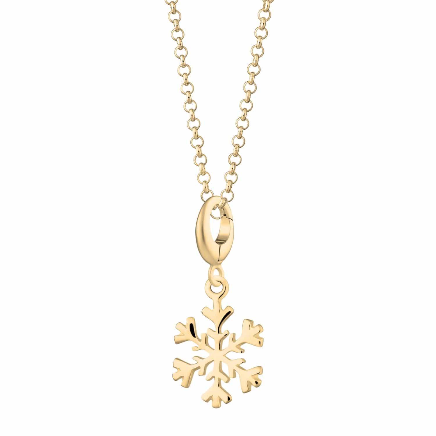 Gold Schneeflocken Charm Halskette | Shop Nory