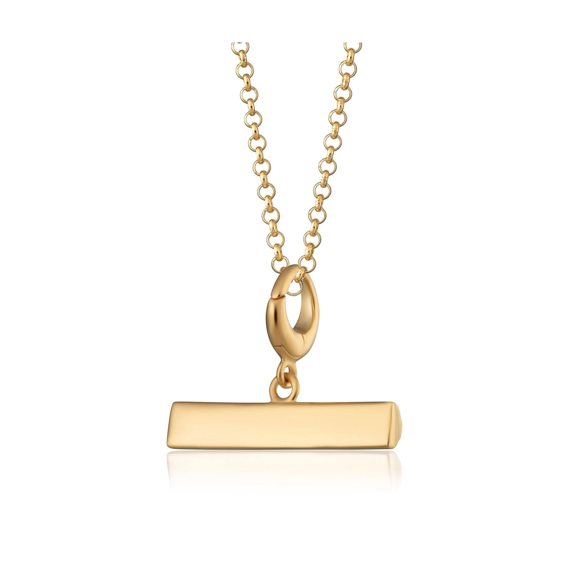 Gold T Bar Charm Halskette | Shop Nory
