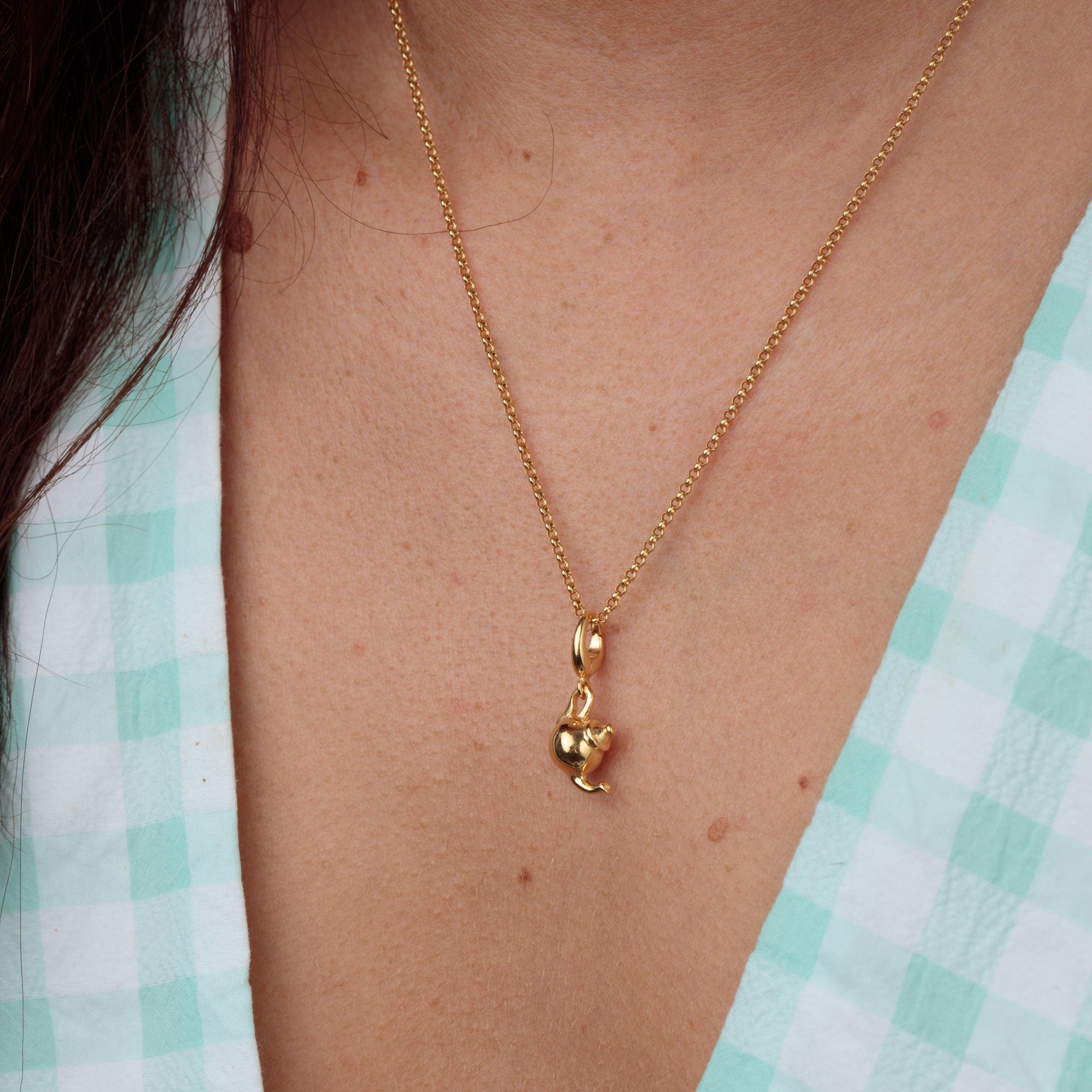 Gold Teekanne Charm Halskette | Shop Nory