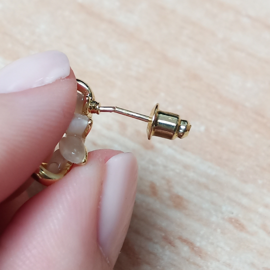 Ohrstecker mit eleganten und raffinierten Opalblütenblättern | Shop Nory
