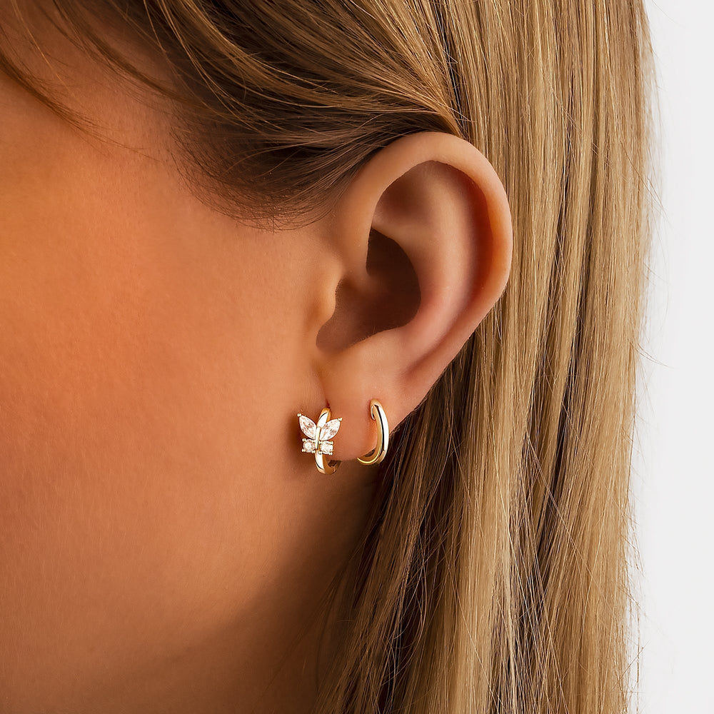 Kristall-Schmetterling-Ohrringe - Auryn | Shop Nory