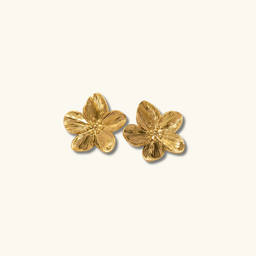 Blumenförmige Goldene Ohrringe - Elara | Shop Nory