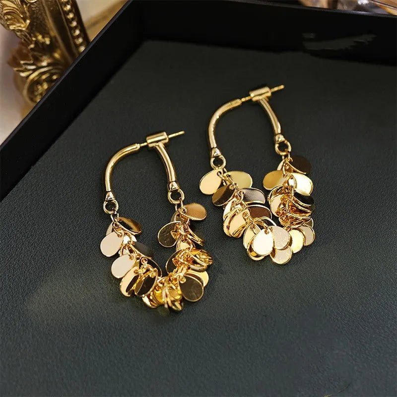 Lange Pailletten Quasten-Ohrringe | Shop Nory