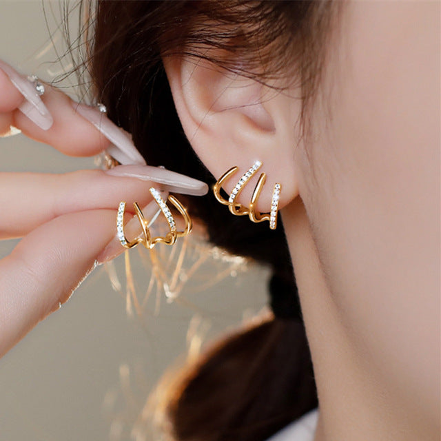 Zauber lobe | Mehrere kleine kreisförmige Ohrstecker für Frauen | Shop Nory